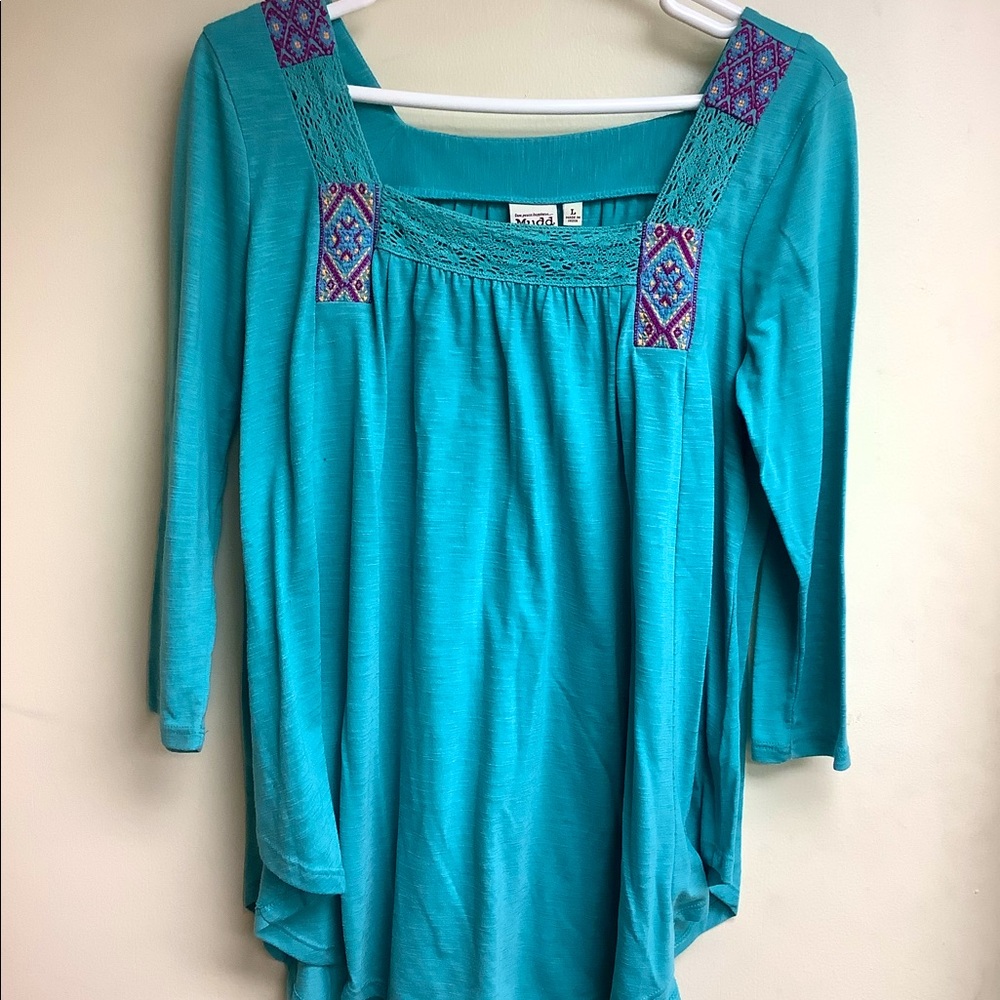 Mudd 3/4-sleeve flowy blouse